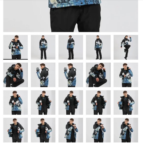 ARCTIC QUEEN NWT men unisex Mountain Grafic winter JACKET coat HOOD Sz XL - L - Picture 7 of 10